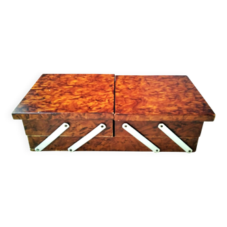 Storage box for sewing, jewellery... in Thuya burl.