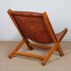 Pair of large wooden and leather armchairs from the 1980s