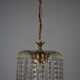 chandelier glass stamps, pink glass drops.