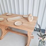 Solid oak monastery table