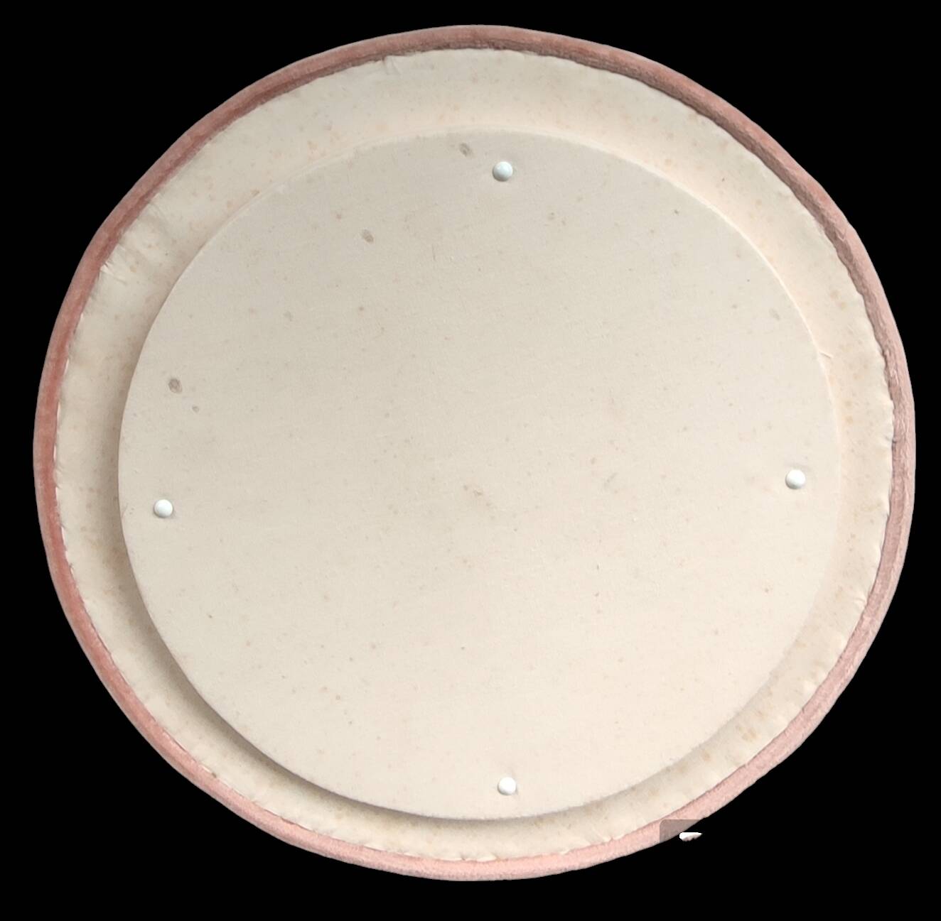 Old pouf box velvet footrest