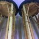 Rattan bar and its 2 stools 60s