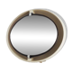 Large tiltable oval vintage retro plastic mirror luminous