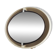 Large tiltable oval vintage retro plastic mirror luminous