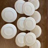 Lot vaisselle ancienne liseret doré porcelaine de limoges