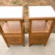 Art Deco pair of bedside tables in oak, 1930s.