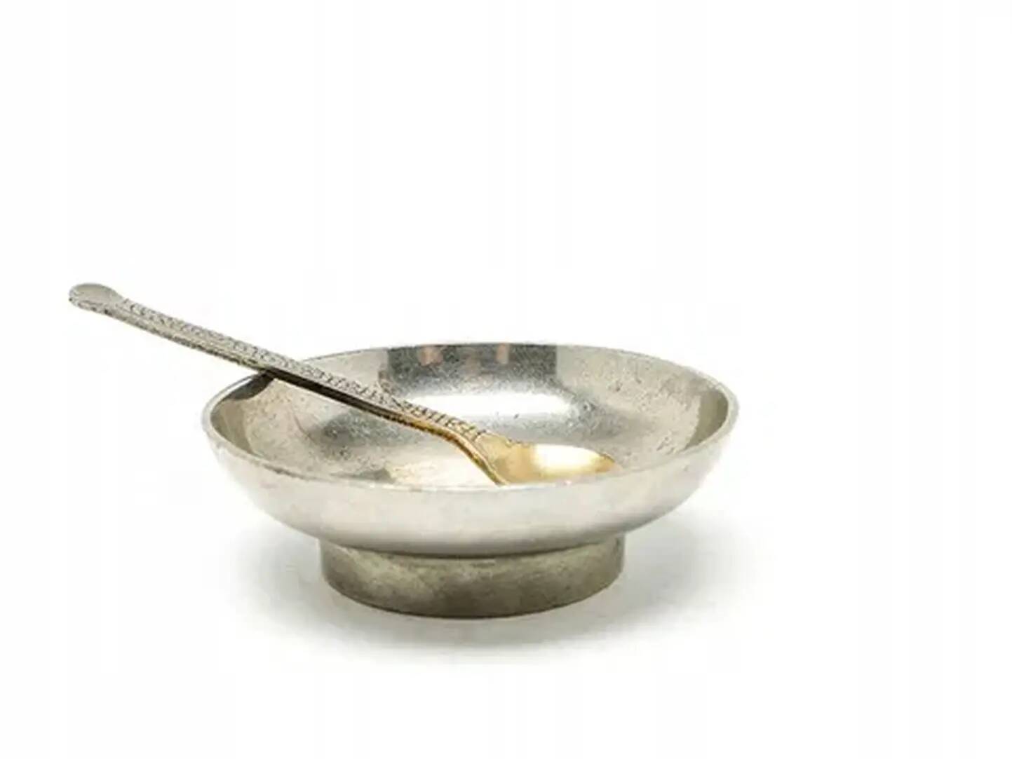 Art Deco salt shaker, nickel-plated brass, Krupp-Berndorf, Germany, 1930s