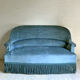 Banquette Crapaud velours bleu