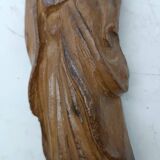 Antique small wooden sculpture of a Madonna from the 18th century