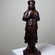 Asian statuette, popular art in carved monoxyle wood, vintage 1930-1960.