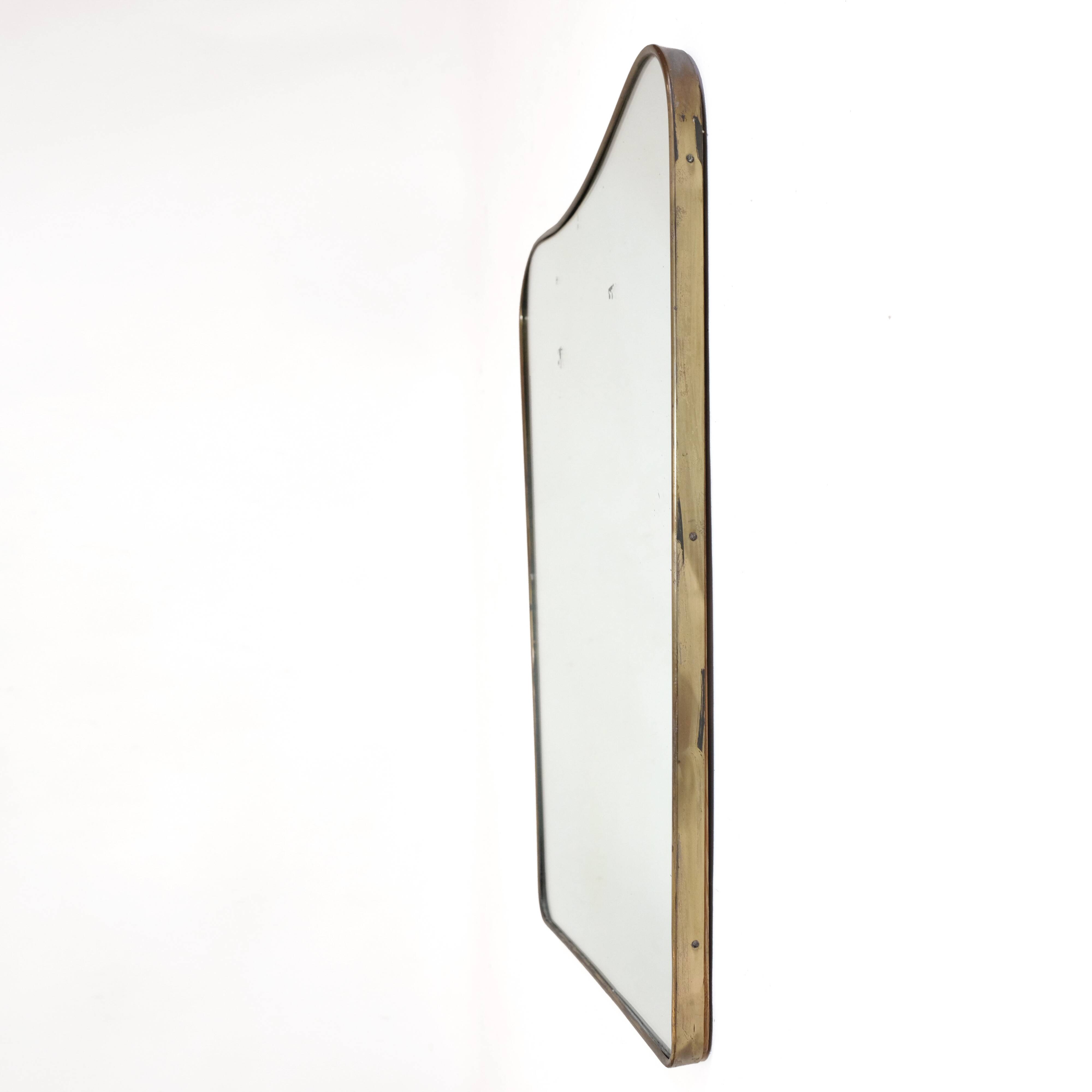 Large Italian mirror from the 50s, 71x57 cm.