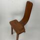 Brutalist low tripod milking stool or side chair Spain ca 1950s