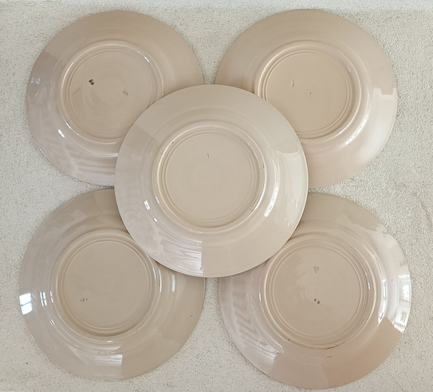 Set of 5 iron earth plates
