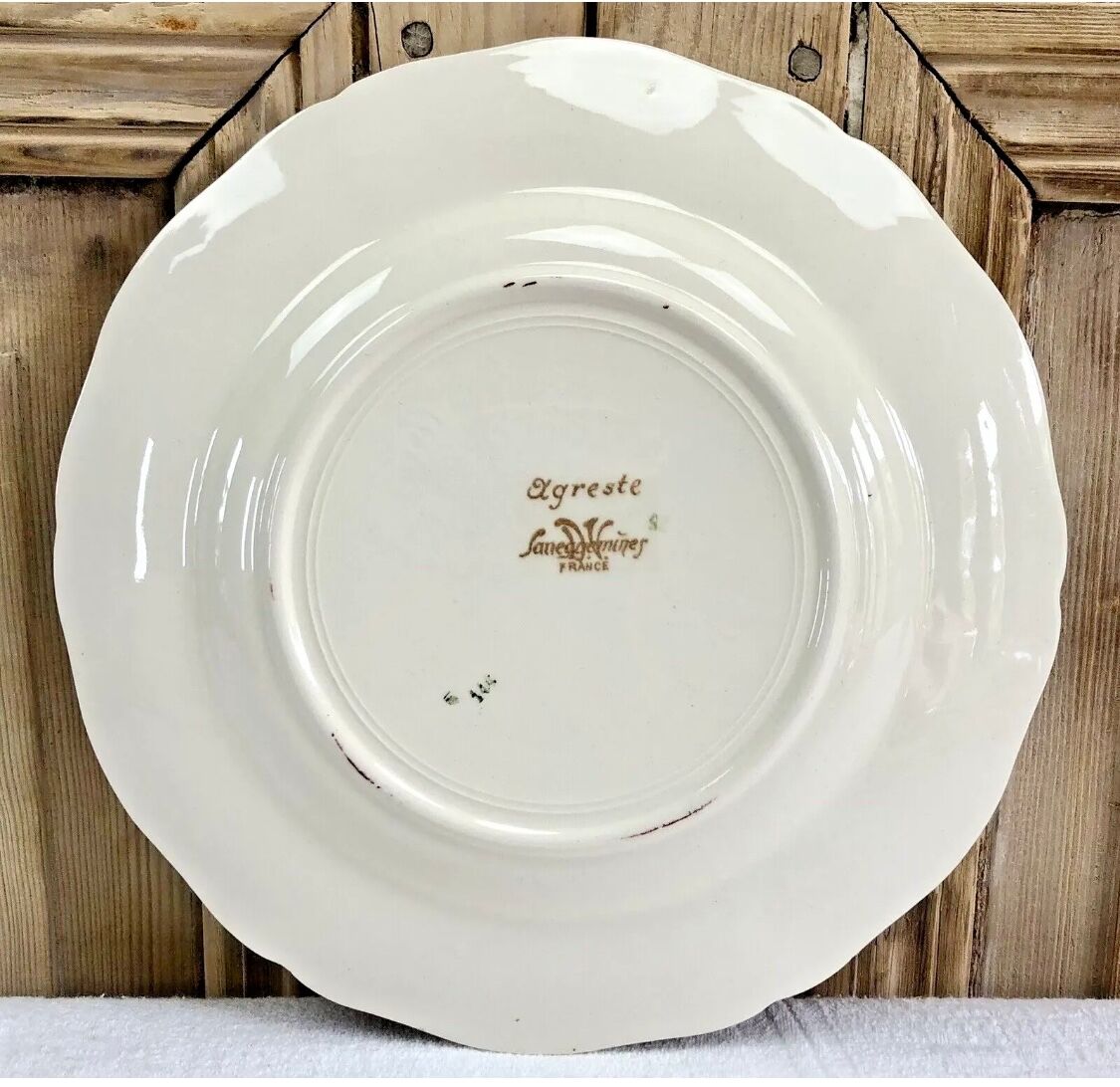 6 old dessert plates or dessert model Agreste Sarreguemines