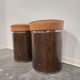 1970s Vintage Wooden Stool – Faux Leather Cushion & Aluminium Trim