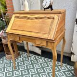 Raw wood donkey back secretary