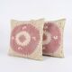 Set of 2 vintage embroidered cushion covers 58x64 cm