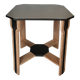 Esmée Art Deco side table, wood, black and grey