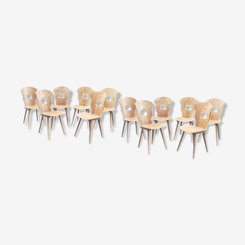 Suite de 12 chaises bistrot baumann gentiane