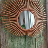 Rattan mirror