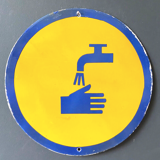 Wash your hands vintage european industrial enamel signs decoration