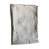 Embroidered linen tablecloth