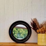 Vintage Salc brown round mirror