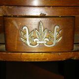 Jules Leleu pedestal mahogany and metal