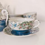 Japanese coffee set 10 cups, milk jar, sugar pot