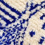 Azilal Moroccan Berber rug with majorelle blue patterns 1.40x0.92m