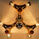 cosack gemini space age CEILING LIGHT - gold-colored - sputnik - 1970s