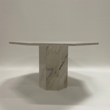 Octagonal travertine table