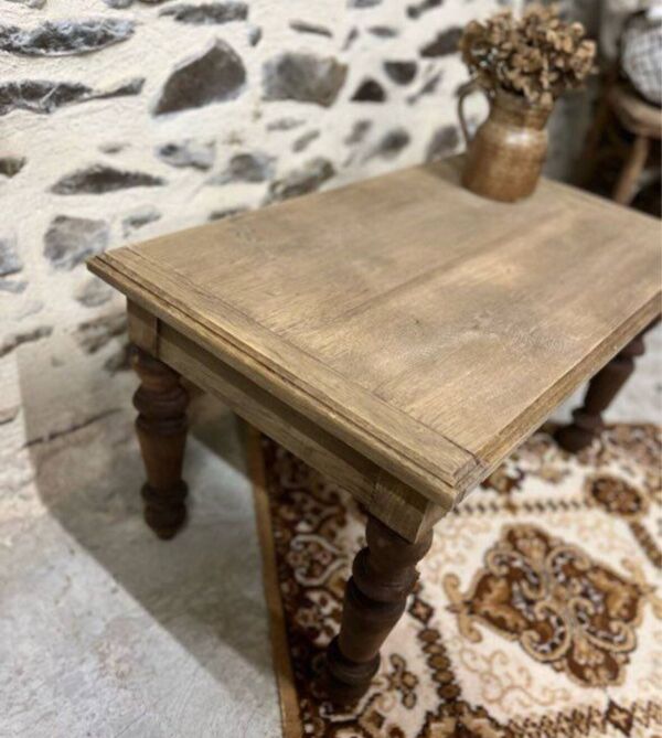 Petite table basse bois pieds tournés