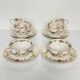 6 Bernardaud teacups and saucers | ribbons/bows and garlands