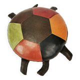 Patchwork leather pouffe - turtle, Germany 1960s