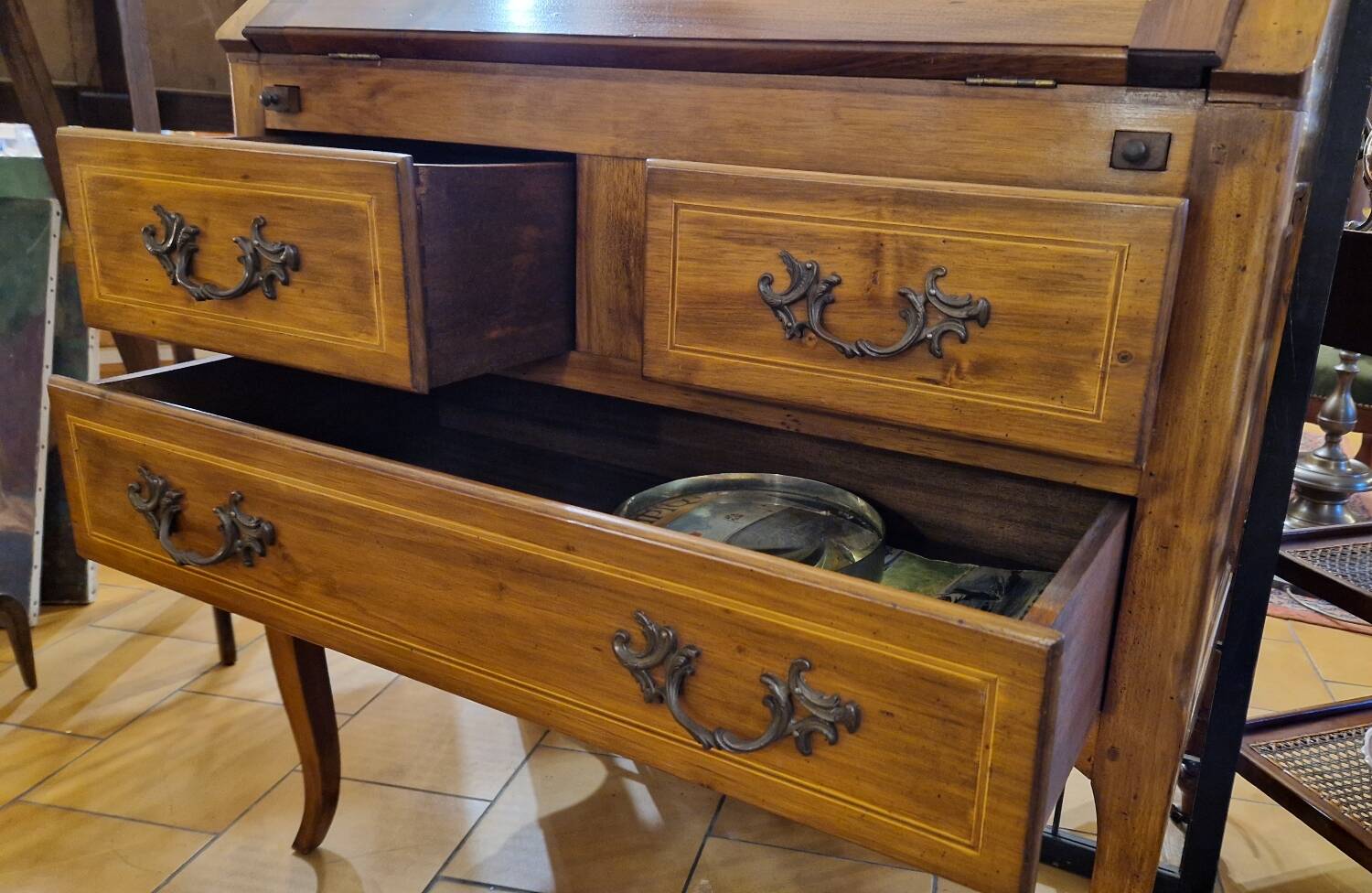 Walnut secretary slope desk