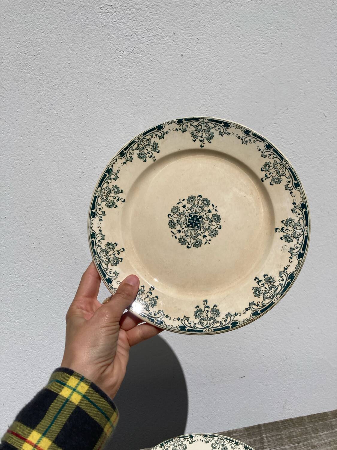 4 iron earth plates Mignon Sarreguemines