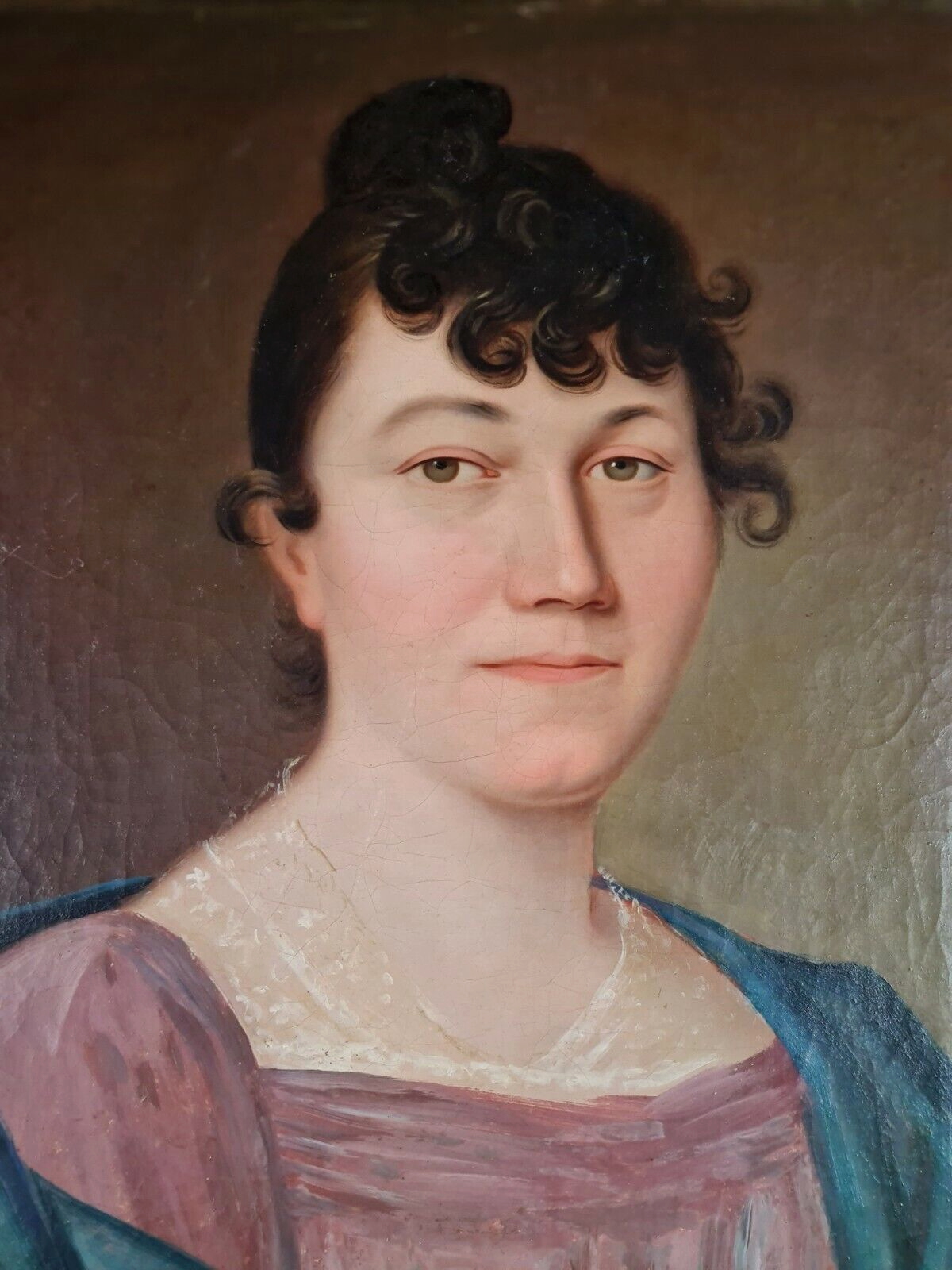 French School early nineteenth century portrait of a young woman Beautiful state SB