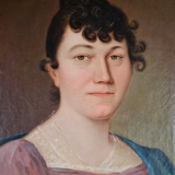 Portrait à l'huile Ecole Française début XIXe siècle d'une jeune femme  Bel état SB