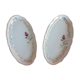 Lot 2 oval serving dishes Porcelaine Chauvigny