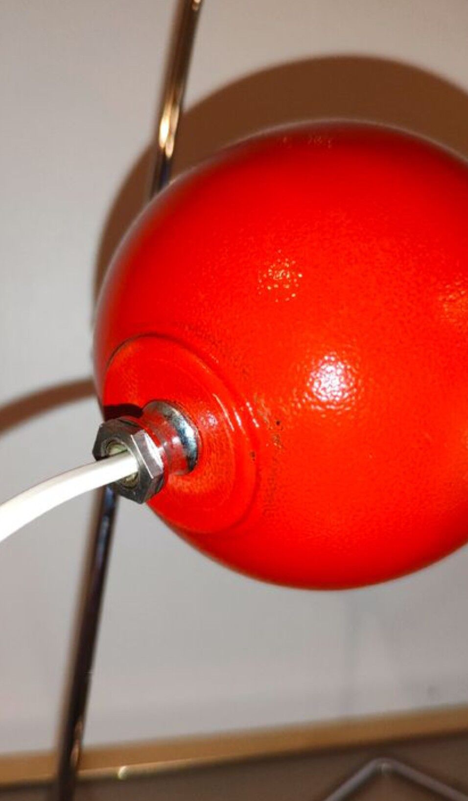 Lampe à poser vintage 1980 eyes ball red