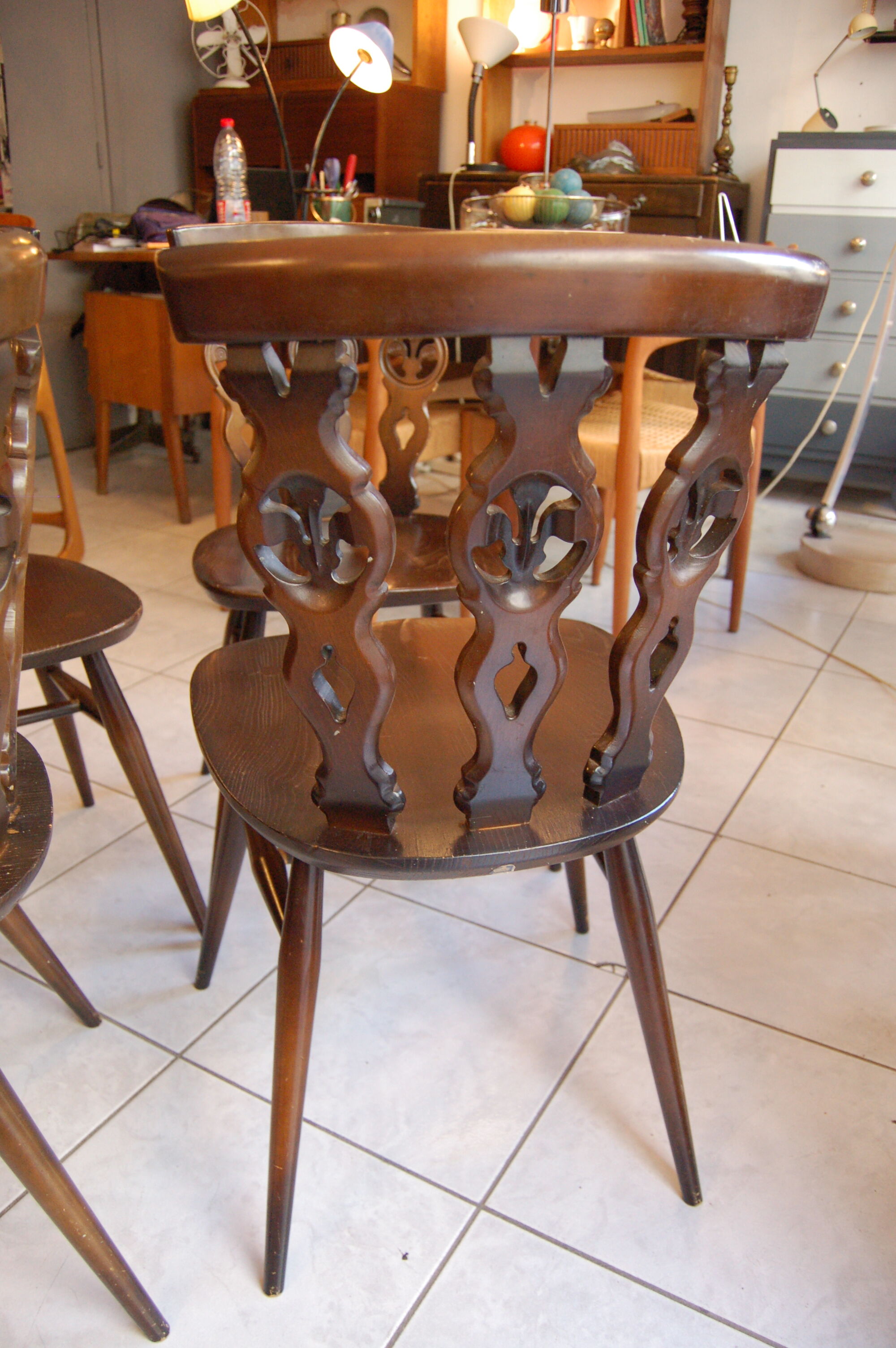 Set of 4 chairs Lucian Ercolani for Ercol Windsor of the 1960s mod.375