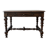 Antique Louis XIII style desk in solid wood
