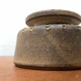 Brutalist mid-century studio pottery vase by Johannes Lessmann for Keramische Werkstatt Margaretenhöhe, Essen.