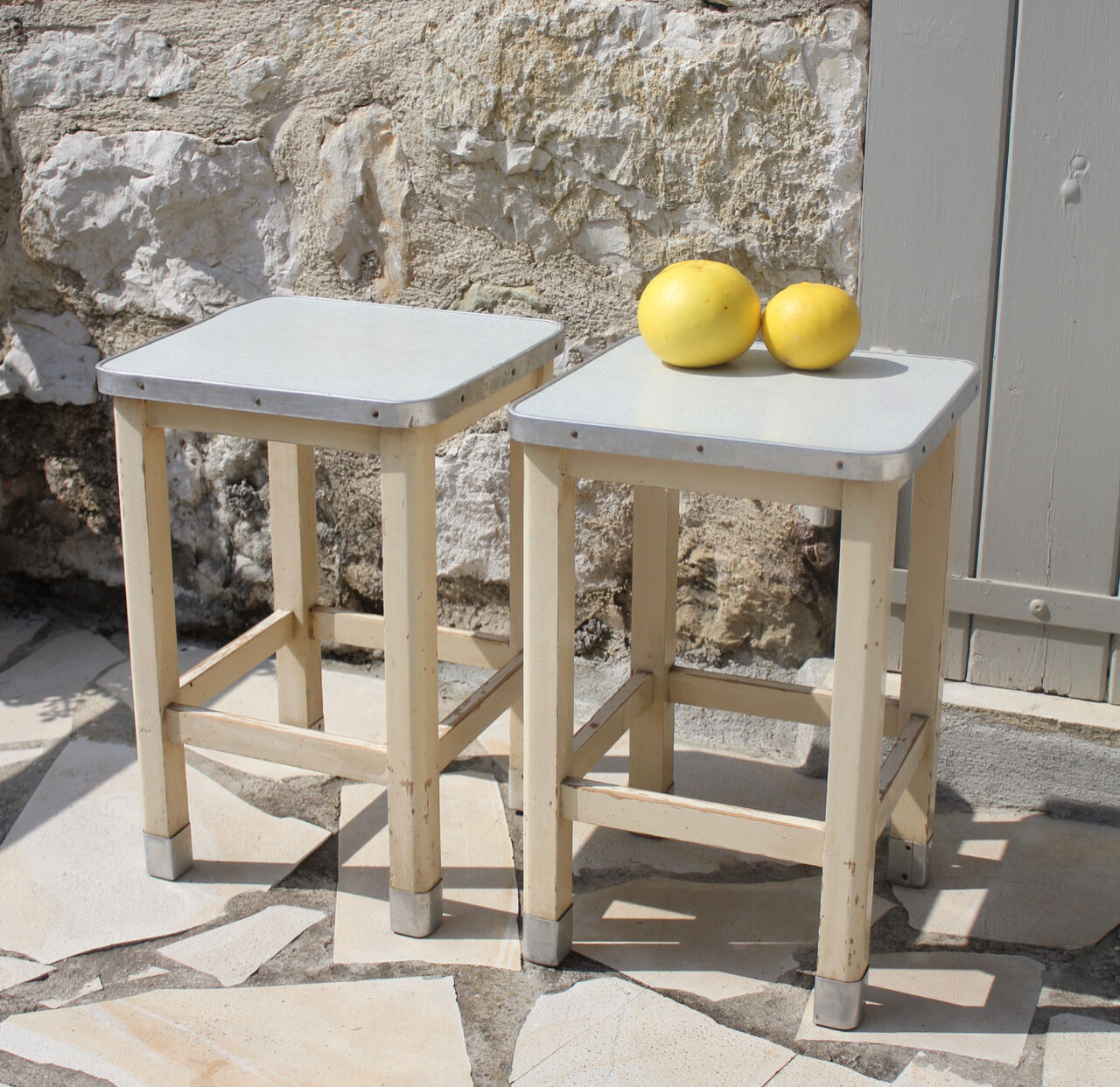 Pair of small stools years 50