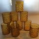10 vintage "pineapple" glasses