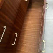 Vintage teak chest of drawers with 4 drawers from the 1960s.
