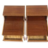 Set of 2 Scandinavian mahogany bedside tables, Sweden, 1960