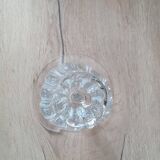 Large crystal fruit bowl on foot