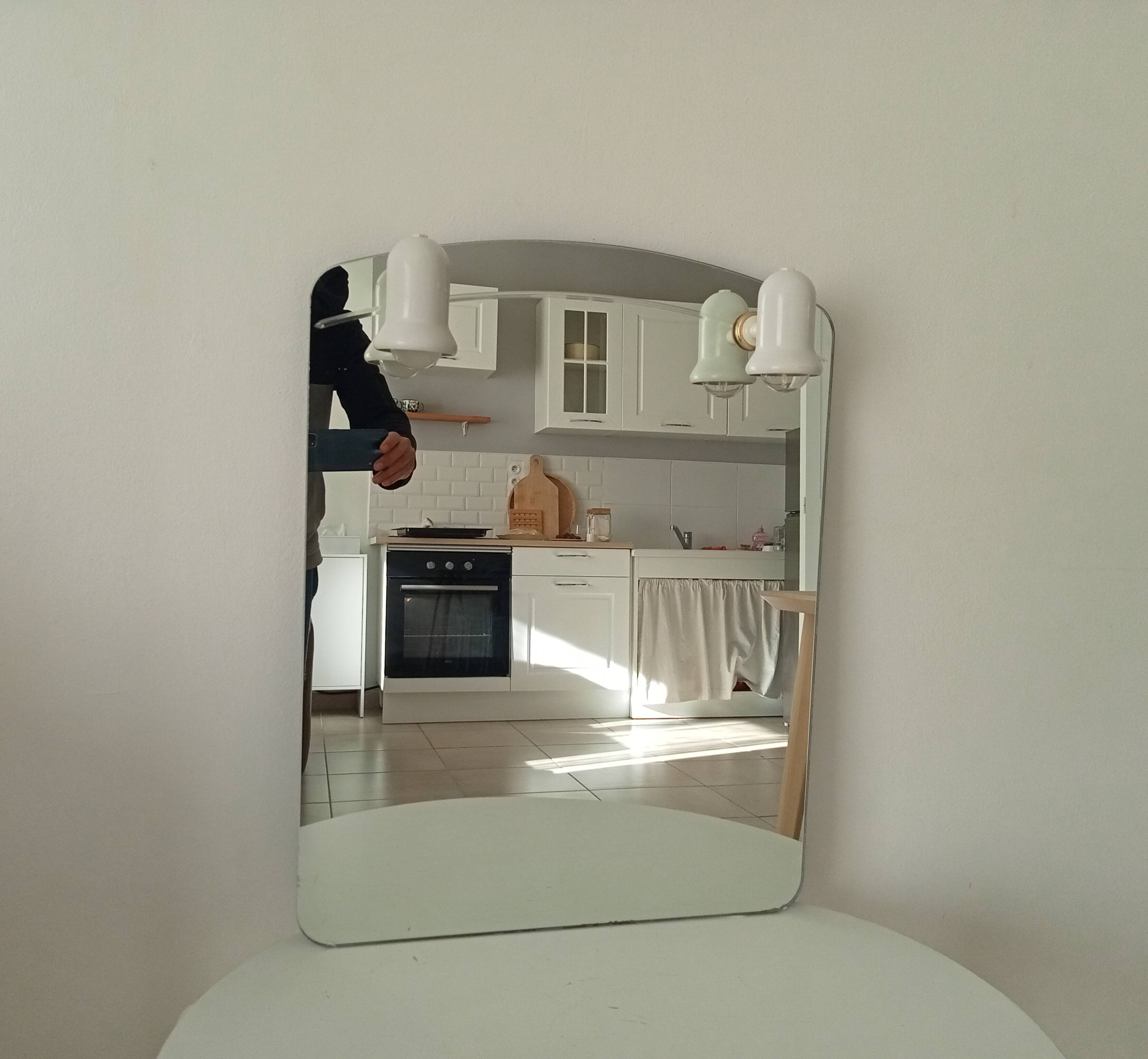 Vintage 90s illuminated mirror